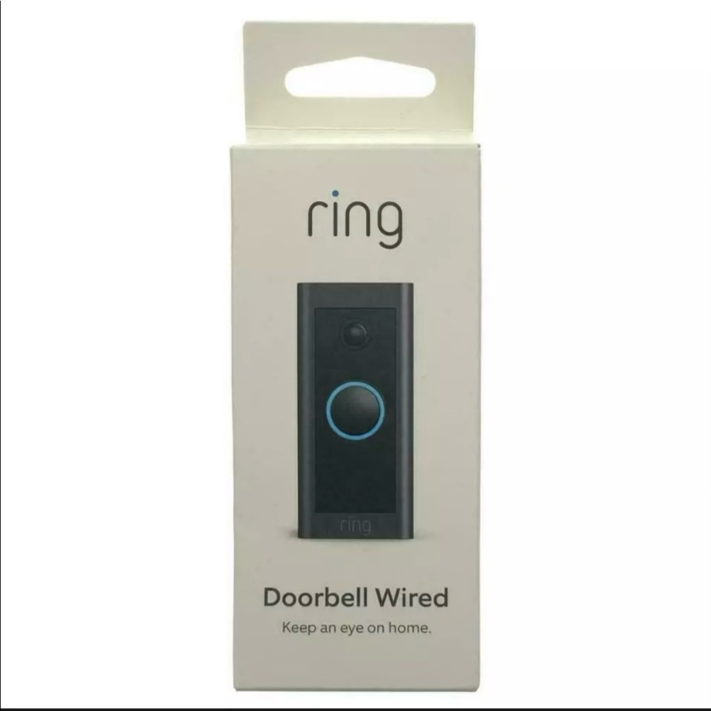 New Ring Video Doorbell Wired - Black